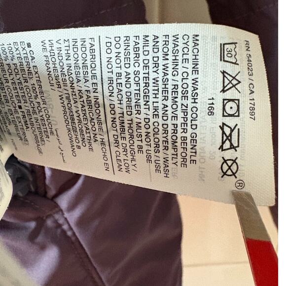 Athleta Girl Reversible Warm + Fuzzy Jacket Pink & Purple Girls size M 8-10 - Picture 9 of 9